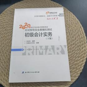 东奥初级会计2020 轻松过关1 2020年应试指导及全真模拟测试初级会计实务 (上下册) 轻一