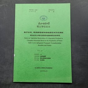 东北师范大学硕士学位论文 基于水位、泥炭藓繁殖密度与方式调控的长白山退化泥炭地植恢复研究