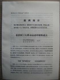 在农村三大革命运动中锻炼成长-安阳市郊区革委会委员东梁村大队党支部书记返乡知识青年邢爱萍