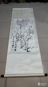 573号纯木轴老竹画183/60cm。品相如图包老很有收藏价值