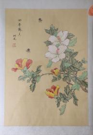 出口创汇商品画：关于中国传统花卉主题的