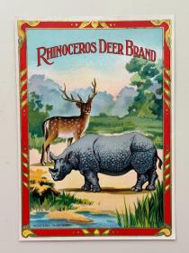 民国时期「RHINOCEROS DEER BRAND（犀牛鹿）」注册商标