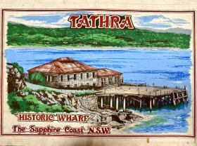 澳大利亚蓝宝石海岸码头水彩老画稿：塔斯拉码头（Tathra Wharf）