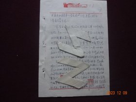 历史资料 · 个人档案页(隐名)   证明材料(1966年)[手写件]【页头盖有红藏印章，收藏佳品】