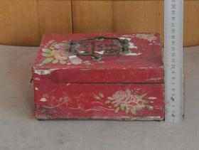民俗藏品老木梳妆盒