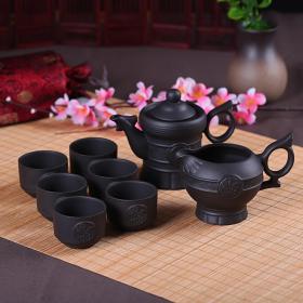 礼品茶具紫砂功夫茶具家用陶瓷茶壶整套小号喝茶茶具茶杯套装简约