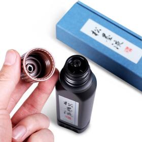 日本墨运堂出品 水墨画松墨液100ml 松烟墨 品质文房四宝礼品