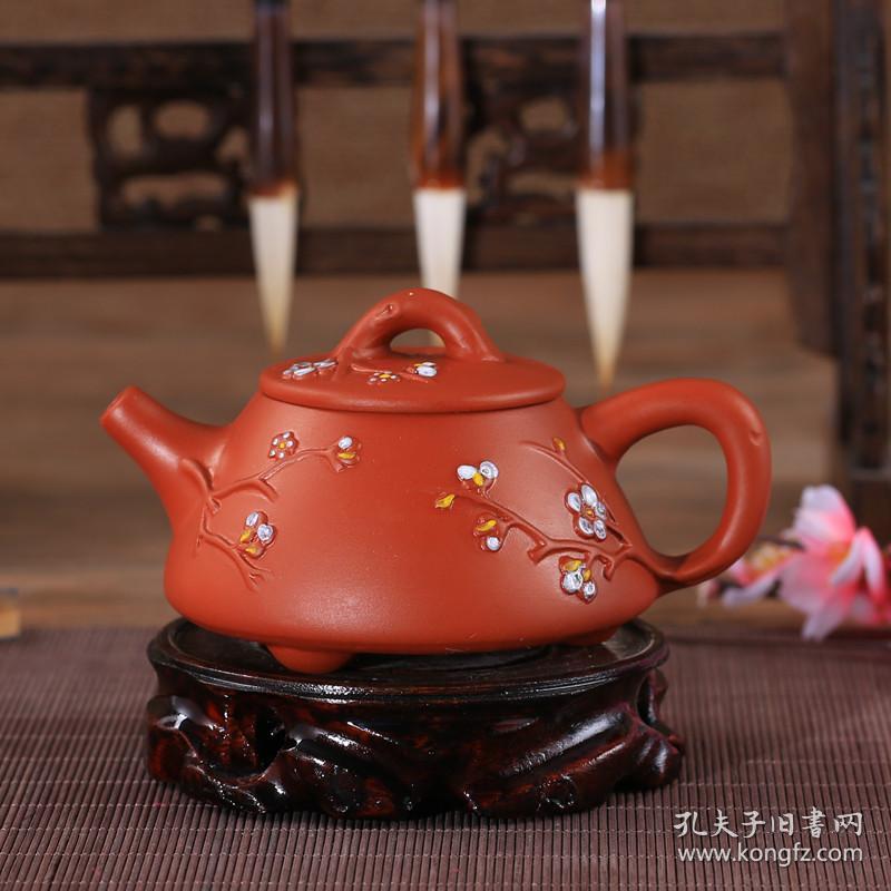 宜兴紫砂壶全纯手工过滤石瓢壶西施壶家用泡茶壶朱泥花茶壶特价