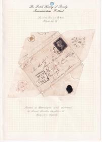 1841年贴世界第一枚邮票英国黑便士邮票(EH)实寄封研究贴页1件！