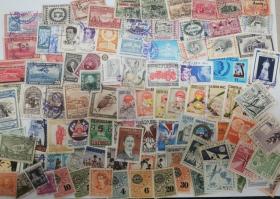 【哥斯达黎加邮票100枚不同 外国邮票信销盖销票 少见国家】