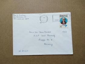 【集邮品拍卖保真：美国1983年名人航空邮票实寄封】四2208-4