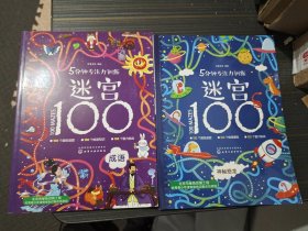 5分钟专注力训练迷宫100：成语、恐龙（2本合售 内页干净完整）