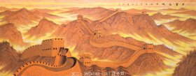 中美协会员庄QIAN双大幅山水，山水丈二横幅国画真迹原稿360-144cm支持合影视频,标价为单幅作品价格