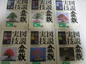 群境介 图说盆栽实技 全6册 図説盆栽実技 全6巻 包邮 1.松柏Ⅰ/2.松柏Ⅱ/3.葉物/4.花物/5.実物/6.草物