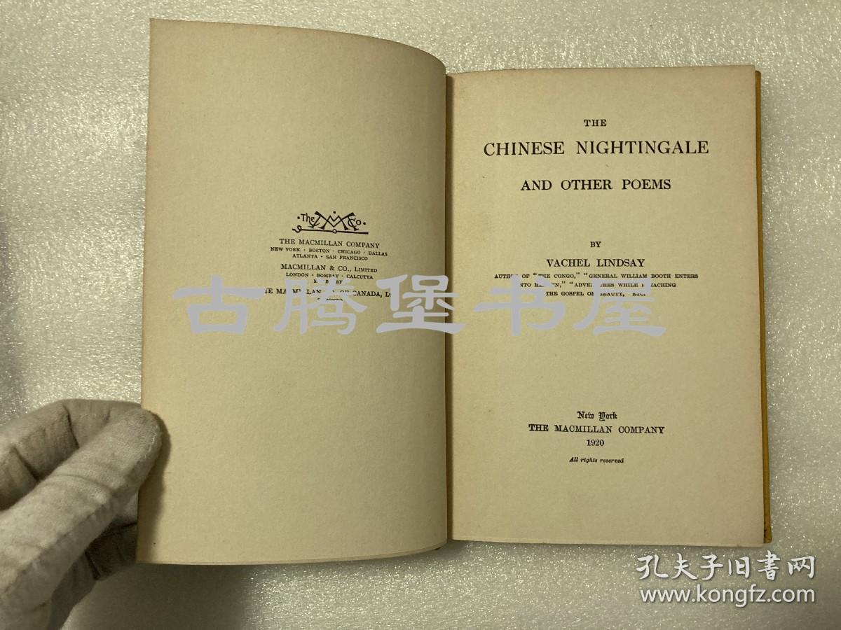 1918年版/ 中国夜莺及其他诗歌（the chinese nightingale and other poems）/32开精装本