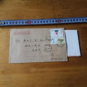 实寄封    有信笺    贴1998-12  2--1 邮票1张 9品  编号1--7