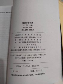 《柳州方言词典——现代汉语方言大词典·分卷》