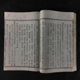 清同治木刻活字《剡西谢氏宗谱》两册白纸线装（重修整）彩像精美，完整