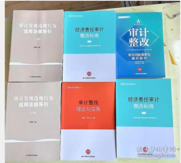 2024年全国审计干部职业教育培训用书全套10种书审计整改常见问题清单与案例解析 +现行审计法规与审计准则及政策解读+经济责任审计整改标准 +审计整改理论与实务+ 国家审计案例研究 c