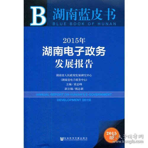 湖南蓝皮书：2015年湖南电子政务发展报告