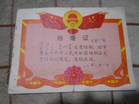 1981年结婚证