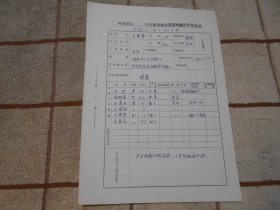 1970年哈尔滨市王亚香  区革命委员会安置知识青年登记表