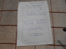 1970年哈尔滨市李玉文  区革命委员会下乡上山知识青年登记表