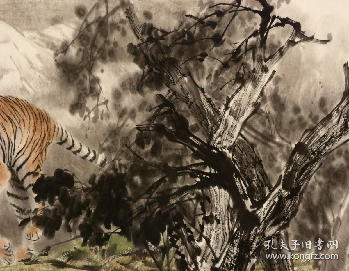 当代画虎名家葛新华先生绘画精品136×68cm！