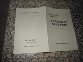 国史研究参阅资料33总183我国经济结构调整的背景数据比较分析