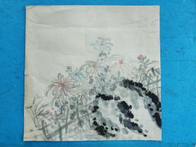 疑似画家王晓中国画作品——《花草 》