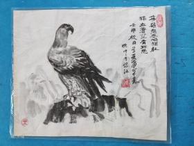 著名书画家王晓中水墨画“苍鹰图”