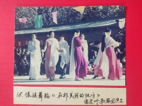 《第二届滇西民族艺术节》新闻展览照片之16，德宏州歌舞团演出傣族舞蹈《在那美丽的地方》（已展览过的州府原版照片）