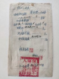 保山县乡政府办公费月报表（皮纸 手刻油印 ）