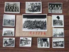 解放军画报社旧藏——1951年至1957年东北长春、四平等地某部军医院合影老照片（12枚），正面或背面多半有文字说明，