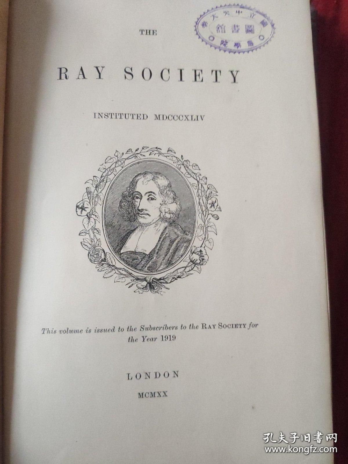 The Ray Society : British Orthooptera【百年英文插页老书。国立中央大学馆藏，藏书票一枚】单面插页25幅