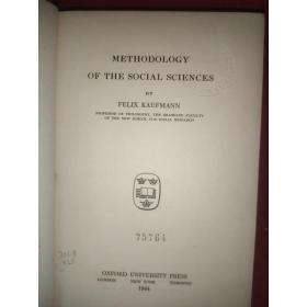 The Methodology Of The Social Sciences-社会科学方法论【国立中央大学旧藏。藏书票一枚】