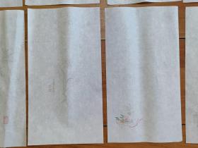 《朵云轩》木刻套色水印花卉纹等信笺（10张合售）