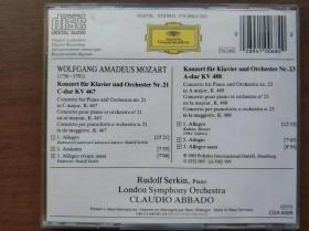 CD 莫扎特 第21，23钢琴协奏曲 塞尔金 阿巴多 伦敦交响乐团
