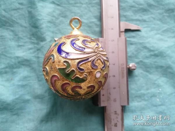 七八十年代出口创汇铜胎掐丝珐琅彩彩球（4）