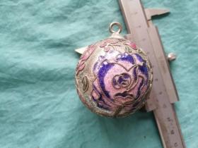 七八十年代出口创汇铜胎掐丝珐琅彩彩球（10）