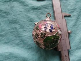七八十年代出口创汇铜胎掐丝珐琅彩彩球（7）