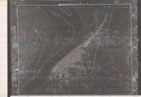 【现代喷绘工艺品】湖北《光华县老河口城市图》 民国制图 原图复刻