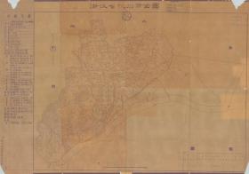 【现代喷绘工艺品】《浙江省杭州市全图》 民国年间制图