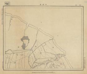 【现代喷绘工艺品】江苏省《六合庄》附近图（含阜宁部分区域）（1932至1945年制图）一比五万 字迹模糊请务必认准再购买