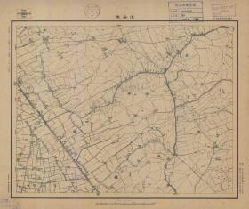 【现代喷绘工艺品】江苏省《沟安墩》附近图（含盐城、阜宁部分区域）（1933至1935年制图）一比五万 字迹模糊请务必认准再购买