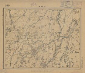 【现代喷绘工艺品】江苏省《邳县城》附近图（含邳县部分区域）（1933至1935年制图）一比五万 字迹模糊请务必认准再购买