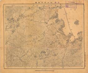 【现代喷绘工艺品】《浙江省杭州市市郊图》 民国年间制图