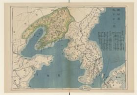 【现代喷绘工艺品】《朝鲜国盛京省之图》 日本1912年绘制 原图复刻 纸本大小50x72厘米