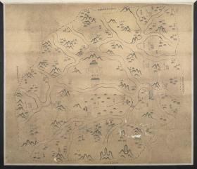 【现代喷绘工艺品】《云和县境舆图》 清康熙年间制图 49×57厘米