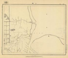 【现代喷绘工艺品】江苏省《小海》2附近图（含阜宁部分区域）（1932至1945年制图）一比五万 字迹模糊请务必认准再购买